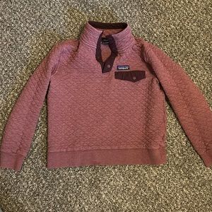 Patagonia organic cotton quilted snap pullover